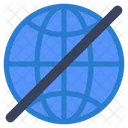 No Globe Map Universe Icon