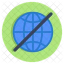 No Globe Map Universe Icon