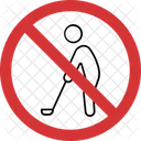 Prohibido El Golf No Se Permite El Golf Esta Prohibido El Golf Icono