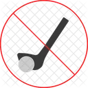 No golf sign  Icono