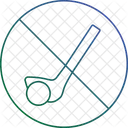 No golf sign  Icono