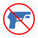 무기 권총 금지 아이콘