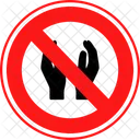 No Hand Lift Ban Smoke Icon