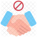 No Handshake Hands Forbidden Icon