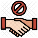 No Handshake Avoid Handshake Medical Icon