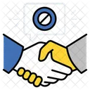 No Handshake Coronavirus Avoid Handshake Icon
