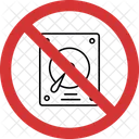 No Hard Disk Hard Disk Not Allowed Hard Disk Prohibition Icon