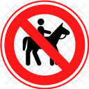 No Horse Riding Race Horse Icon