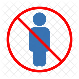 No Human Walk  Icon