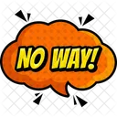 No Way Speech Bouble Chat Bouble Icon