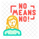 No Means Feminism Icon