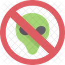 No Aliens Space Icon