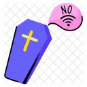 Casket Coffin No Internet Icon