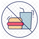 No Junk Food Prohibition Burger Icon