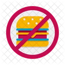 No Junk Food No Fast Food No Burger Icon