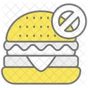 No Junk Food No Fast Food No Burger Icon