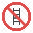No Ladder Sign Icon