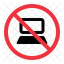 No Laptop Prohibition Forbidden Icon