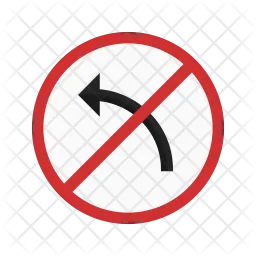 No left turn  Icon