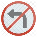 No Left Turn  Icon