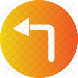 No left turn  Icon