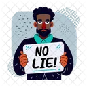 No Lie Serious Sign Icon