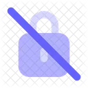 No Lock No Protection No Security Icon