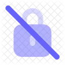 No Lock No Protection No Security Icon