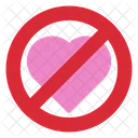 No Love Ban Heart Icon
