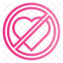 No Love Ban Heart Icon