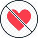 No Love Heartbreak Sadness Icon
