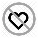 No Love Warning Prohibition Icon