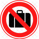 No Luggage No Suitcase No Bags Icon