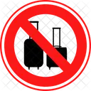 No Luggage No Suitcase No Bags Icon