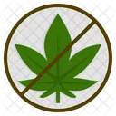 No Cannabis Marihuana Icono