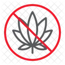Marijuana Cannabis Stop Icon