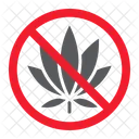 Marijuana Cannabis Stop Icon