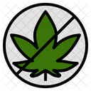 No Marijuana Weed Icon