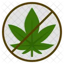 No Cannabis Marijuana Icon
