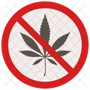 No Marijuana Sign Icon