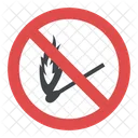 No Matchstick Sign Icon