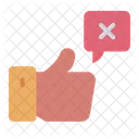 No Me Gusta Pulgar Comentario Icono