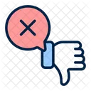 No Me Gusta Pulgar Hacia Abajo No Aprobado Icono