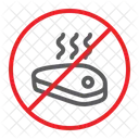 No Meat Prohibited Icon