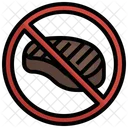 No Meat Beef Vegan Food Icon