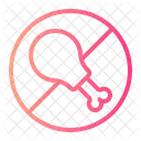 No Meat Warning Sign Signaling Icon