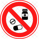 No Medicine Prohibited Forbidden Icon