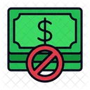 No Money Bankrupt Corruption Icon