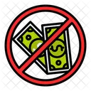No Money Currency Dollar Icono