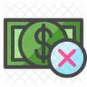 Paper Money Cross Fake Icon